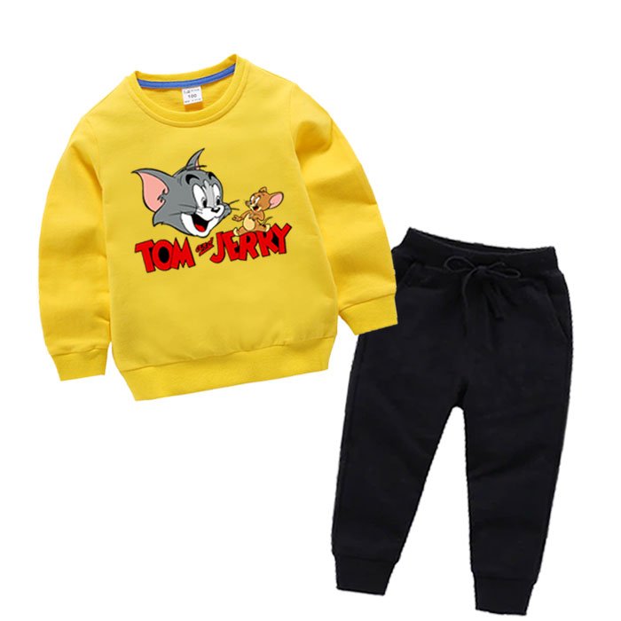 Yellow Tom & Jerry Winter Tracksuit For Kids